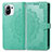 Leather Case Stands Fashionable Pattern Flip Cover L01 Holder for Xiaomi Mi 11 Lite 4G Green