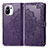 Leather Case Stands Fashionable Pattern Flip Cover L01 Holder for Xiaomi Mi 11 Lite 4G Purple