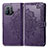 Leather Case Stands Fashionable Pattern Flip Cover L01 Holder for Xiaomi Mi 11 Pro 5G Purple