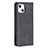 Leather Case Stands Fashionable Pattern Flip Cover L04 Holder for Apple iPhone 13 Black