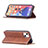 Leather Case Stands Fashionable Pattern Flip Cover L04 Holder for Apple iPhone 13 Brown