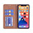 Leather Case Stands Fashionable Pattern Flip Cover L04 Holder for Apple iPhone 13 Brown