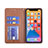 Leather Case Stands Fashionable Pattern Flip Cover L04 Holder for Apple iPhone 13 Pro Max Brown