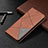 Leather Case Stands Fashionable Pattern Flip Cover L04 Holder for Apple iPhone 13 Pro Max Brown