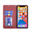 Leather Case Stands Fashionable Pattern Flip Cover L04 Holder for Apple iPhone 13 Pro Max Red