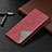 Leather Case Stands Fashionable Pattern Flip Cover L04 Holder for Apple iPhone 13 Pro Max Red