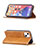 Leather Case Stands Fashionable Pattern Flip Cover L04 Holder for Apple iPhone 14 Plus Yellow