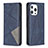 Leather Case Stands Fashionable Pattern Flip Cover L04 Holder for Apple iPhone 14 Pro Blue