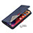 Leather Case Stands Fashionable Pattern Flip Cover L04 Holder for Apple iPhone 14 Pro Blue