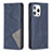 Leather Case Stands Fashionable Pattern Flip Cover L04 Holder for Apple iPhone 14 Pro Max Blue