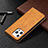 Leather Case Stands Fashionable Pattern Flip Cover L04 Holder for Apple iPhone 16 Pro Max Yellow