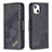 Leather Case Stands Fashionable Pattern Flip Cover L05 Holder for Apple iPhone 13 Black