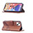 Leather Case Stands Fashionable Pattern Flip Cover L05 Holder for Apple iPhone 13 Brown