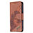 Leather Case Stands Fashionable Pattern Flip Cover L05 Holder for Apple iPhone 13 Brown