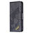 Leather Case Stands Fashionable Pattern Flip Cover L05 Holder for Apple iPhone 13 Mini Black