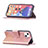 Leather Case Stands Fashionable Pattern Flip Cover L05 Holder for Apple iPhone 13 Mini Rose Gold