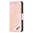 Leather Case Stands Fashionable Pattern Flip Cover L05 Holder for Apple iPhone 13 Mini Rose Gold