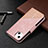 Leather Case Stands Fashionable Pattern Flip Cover L05 Holder for Apple iPhone 13 Mini Rose Gold