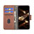 Leather Case Stands Fashionable Pattern Flip Cover L05 Holder for Apple iPhone 14 Pro Brown