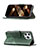 Leather Case Stands Fashionable Pattern Flip Cover L05 Holder for Apple iPhone 14 Pro Max Green