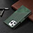 Leather Case Stands Fashionable Pattern Flip Cover L05 Holder for Apple iPhone 14 Pro Max Green