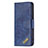 Leather Case Stands Fashionable Pattern Flip Cover L05 Holder for Apple iPhone 15 Blue