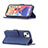 Leather Case Stands Fashionable Pattern Flip Cover L06 Holder for Apple iPhone 13 Blue