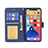 Leather Case Stands Fashionable Pattern Flip Cover L06 Holder for Apple iPhone 13 Blue