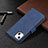 Leather Case Stands Fashionable Pattern Flip Cover L06 Holder for Apple iPhone 13 Blue