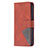 Leather Case Stands Fashionable Pattern Flip Cover L06 Holder for Apple iPhone 13 Mini Brown