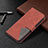 Leather Case Stands Fashionable Pattern Flip Cover L06 Holder for Apple iPhone 13 Mini Brown