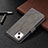 Leather Case Stands Fashionable Pattern Flip Cover L06 Holder for Apple iPhone 14 Gray