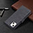 Leather Case Stands Fashionable Pattern Flip Cover L06 Holder for Apple iPhone 14 Plus Black