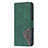 Leather Case Stands Fashionable Pattern Flip Cover L06 Holder for Apple iPhone 14 Plus Green