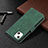 Leather Case Stands Fashionable Pattern Flip Cover L06 Holder for Apple iPhone 14 Plus Green