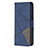 Leather Case Stands Fashionable Pattern Flip Cover L06 Holder for Apple iPhone 14 Pro Blue