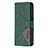 Leather Case Stands Fashionable Pattern Flip Cover L06 Holder for Apple iPhone 14 Pro Green