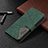 Leather Case Stands Fashionable Pattern Flip Cover L06 Holder for Apple iPhone 14 Pro Green