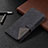 Leather Case Stands Fashionable Pattern Flip Cover L06 Holder for Apple iPhone 14 Pro Max Black