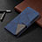 Leather Case Stands Fashionable Pattern Flip Cover L06 Holder for Apple iPhone 14 Pro Max Blue