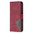 Leather Case Stands Fashionable Pattern Flip Cover L06 Holder for Apple iPhone 14 Pro Max Red