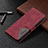 Leather Case Stands Fashionable Pattern Flip Cover L06 Holder for Apple iPhone 14 Pro Max Red