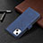 Leather Case Stands Fashionable Pattern Flip Cover L06 Holder for Apple iPhone 15 Plus Blue