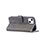 Leather Case Stands Fashionable Pattern Flip Cover L06 Holder for Apple iPhone 15 Plus Gray