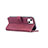 Leather Case Stands Fashionable Pattern Flip Cover L06 Holder for Apple iPhone 15 Plus Red