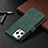 Leather Case Stands Fashionable Pattern Flip Cover L06 Holder for Apple iPhone 16 Pro Max Green