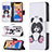 Leather Case Stands Fashionable Pattern Flip Cover L07 Holder for Apple iPhone 13 Pro Max White