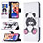 Leather Case Stands Fashionable Pattern Flip Cover L07 Holder for Apple iPhone 14 Plus White