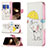 Leather Case Stands Fashionable Pattern Flip Cover L07 Holder for Apple iPhone 14 Pro Yellow