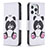 Leather Case Stands Fashionable Pattern Flip Cover L07 Holder for Apple iPhone 15 Pro Max White